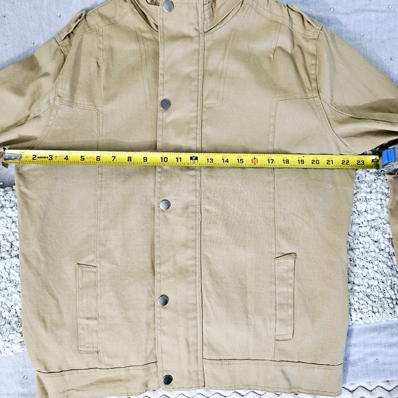 MENS JACKET by JJXF Khaki, Lightweight XXL Excellent Preowned Condition! - Picture 3 of 5